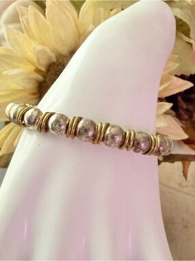 925 Sterling Silver Ball Wrapped Cuff Bracelet